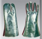 Gants de protection anti-chaleur ANSELL en feutre imprégné de nitrile-Gants de protection anti-chaleur JS ambidextres-Gants de protection anti-chaleur ambidextres-Gants de protection anti-chaleur JS en maille de KEVLAR-MAPA en maille de polyamide jaune-Moufles de protection anti-chaleur ambidextres-bouclé-réfractaire